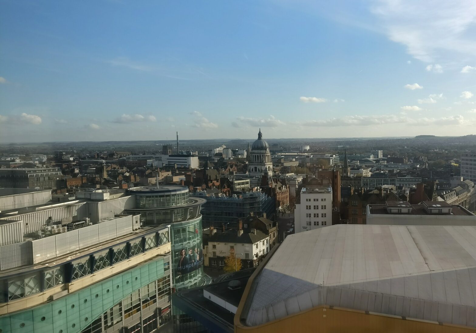 Skyline photo of Nottingham City Centre